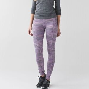 Lululemon Speed Tight IV Space Dye Camo Tender Violet Black Grape Size 4